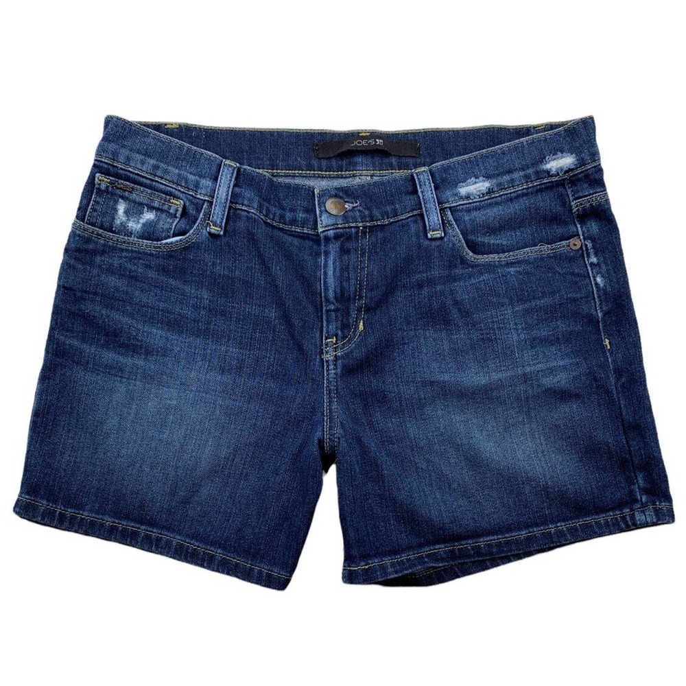 JOE'S Women Adult 28 Blue Denim Distressed Chino Jean Shorts